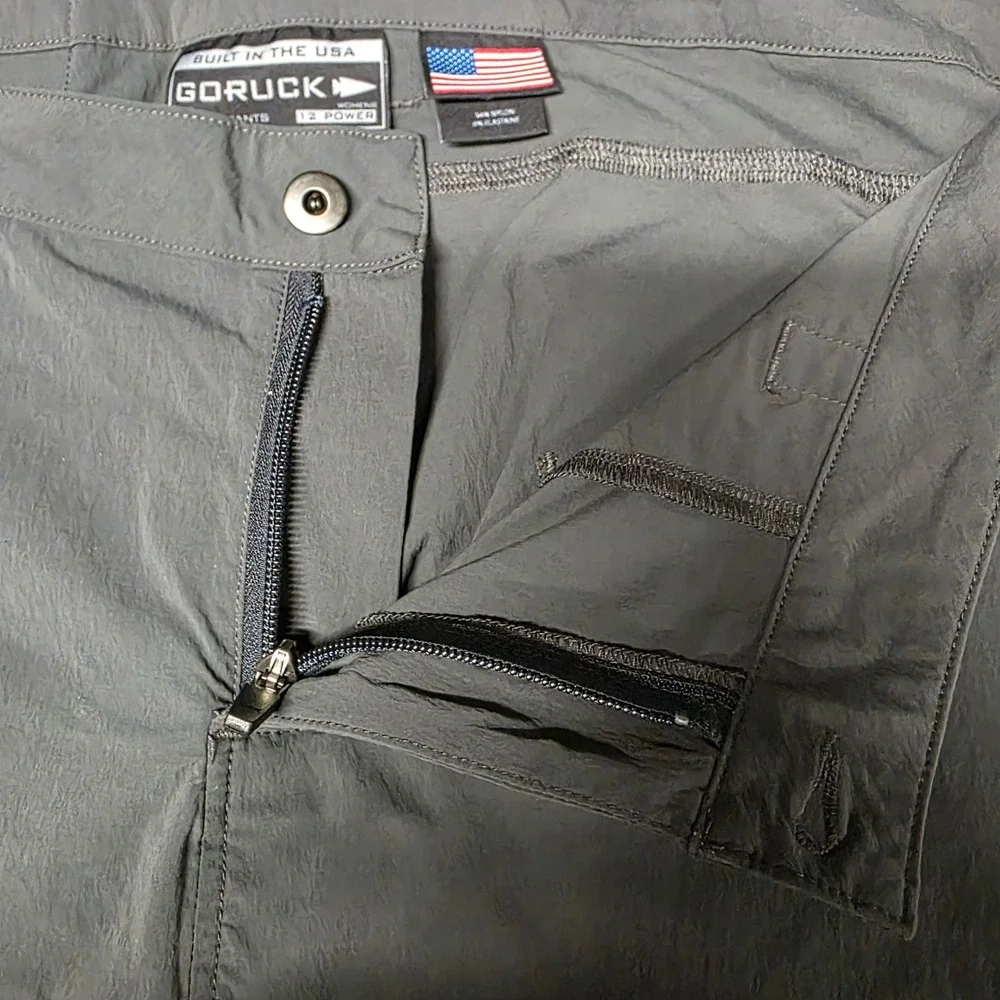 GoRuck Pants Womens 12L Speed Line Simple Quick Dry Stretch Workout Charcoal